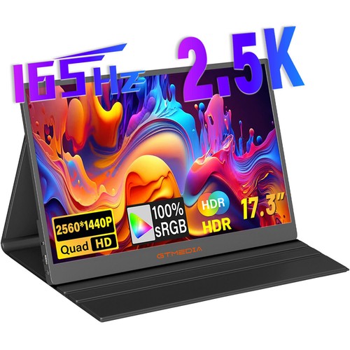 165Hz 2.5K Gaming Monitor 17.3'' Portable IPS Screen Extender Switch PS5/4 XBOX - Picture 2 of 24