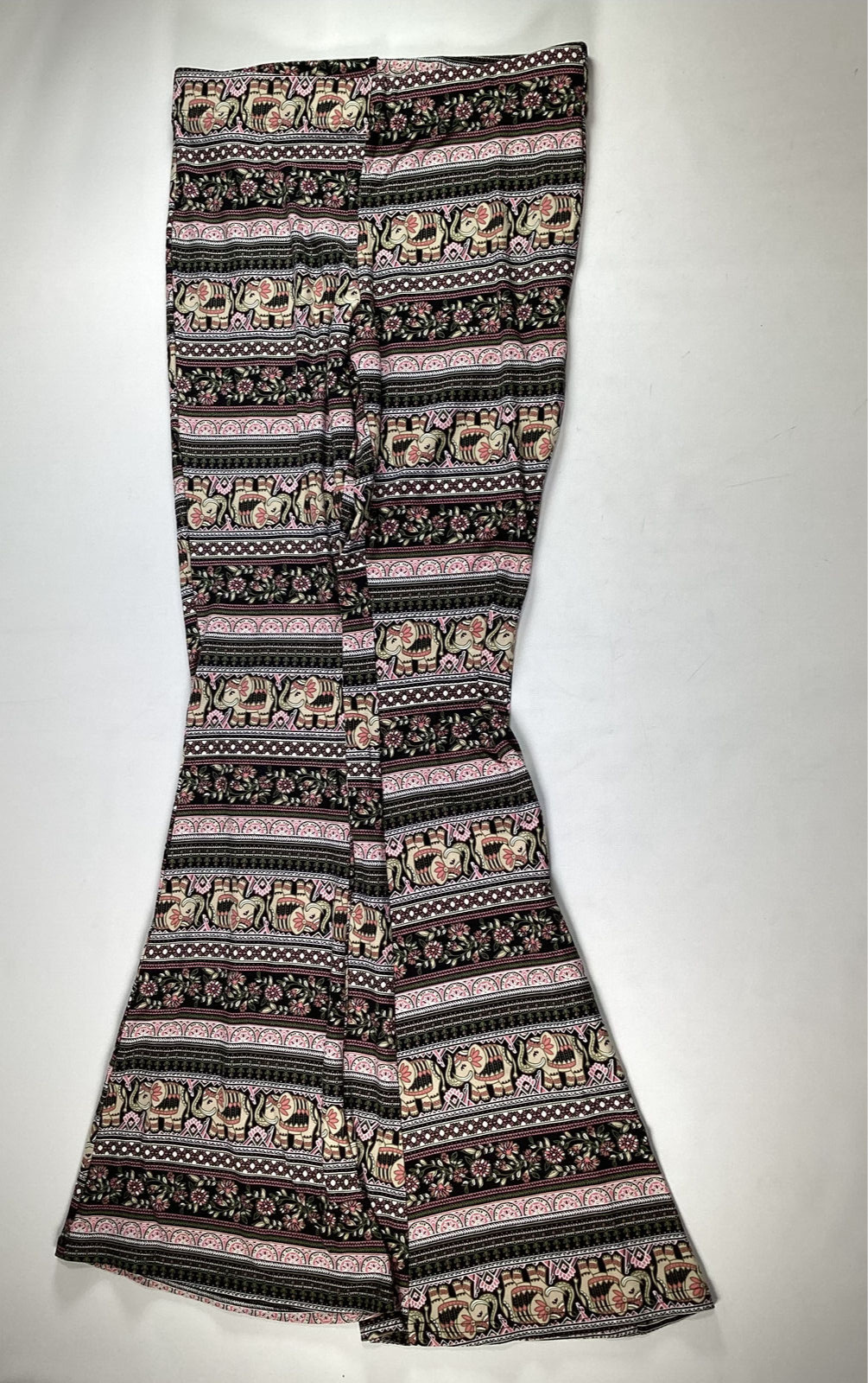 Womens No Boundaries Multicolor Pattern Wide Leg … - image 1