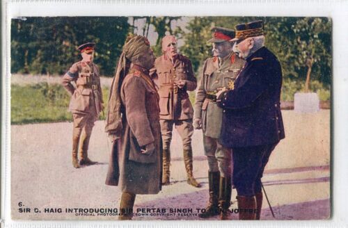 Erster Weltkrieg Tagespostkarte Douglas Haig Pertab Singh Joffre Serie 1 #6 veröffentlicht 1916 - Bild 1 von 2