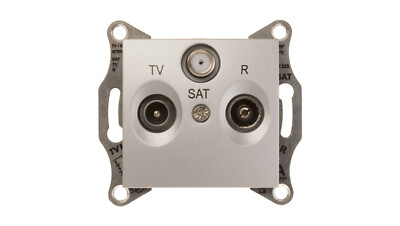 Schneider Sedna Aluminium TV/SAT-Antennendose SDN3501260 SAT Steckdose