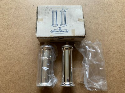 VINTAGE WILLIAM ADAMS SILVER PLATED SALT & PEPPER SHAKER SET ITALY NO. 599/600