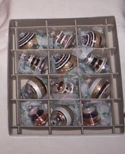 Radko Shiny Brite Glass Ornaments Box of 12 New