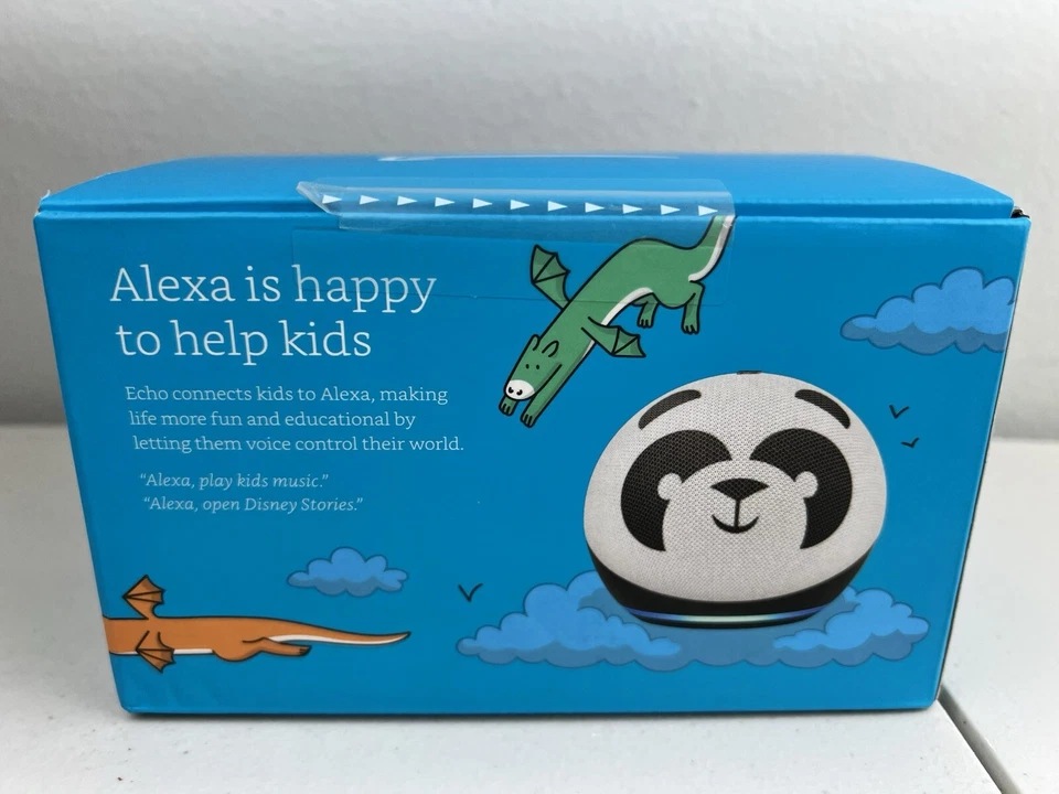 Echo Dot (4th Gen) Kids Edition PANDA Amazon Kids Alexa NEW/SEALED - Image 3 of 4