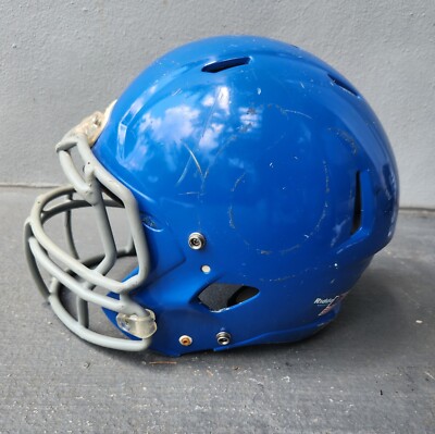 Riddell 2015 Victor Youth Football Helmet Sz Medium Blue With Face