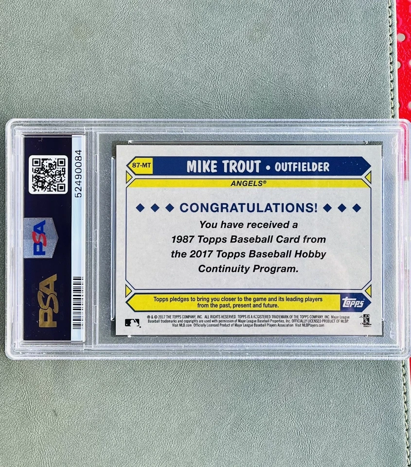 Mike Trout 2017 Topps Silver Pack 1987 Topps Design #87-MT PSA 10 Gem Mint! - Image 4 of 4