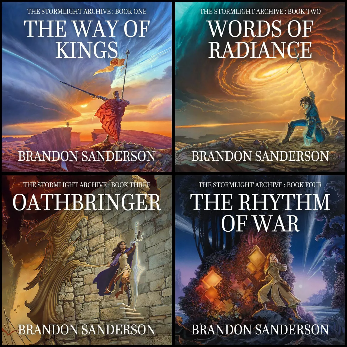 4 NEW BOOKS Brandon Sanderson Stormlight Archive WAY WORDS OTHBRINGER  EDGEDANCER