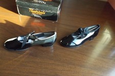 Toddler Tap dancing shoes size 13.5 M for girl,Theatricals Leather sole New