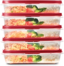 Easyfindlids Meal Prep Containers, One Compartment, 5.5 Cup, 5 Pack