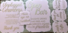 ACRYLIC WEDDING SIGN BUNDLE DUSTY ROSE GOLD DECORATION RECEPTION CEREMONY SET 6