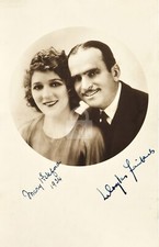 Mary Pickford and Douglas Fairbanks -- Signed Vintage Photo Postcard Copy