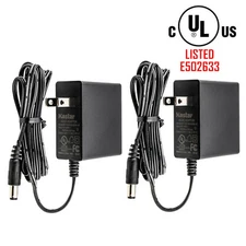 Kastar 2Pcs DC 12V 1A Power Supply Charger Adaptor for LED Strip Security Camera