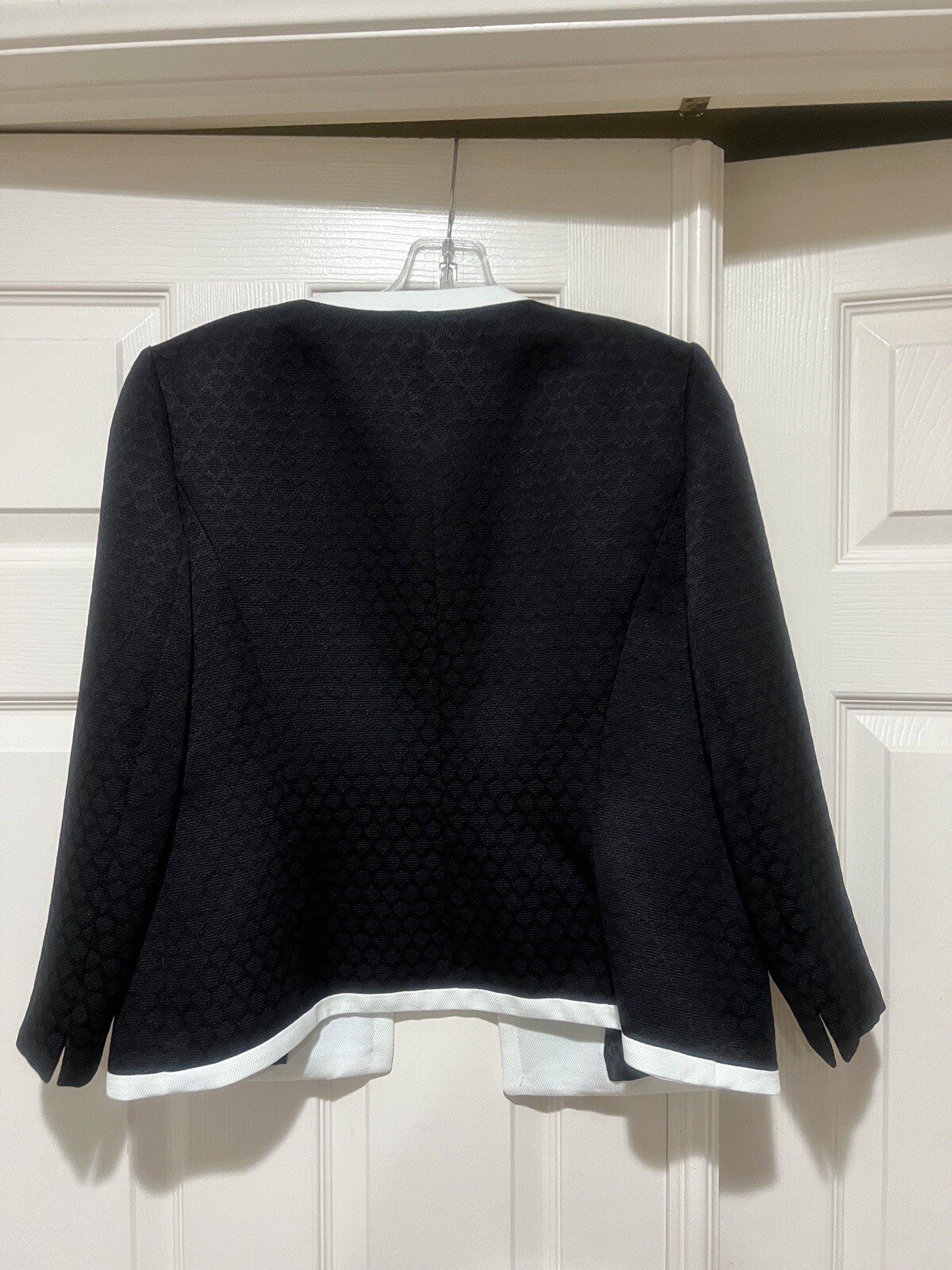 Kasper Separates Jacket Black Collarless Open Fro… - image 6