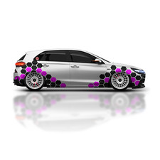 Waben XXL Dekore Auto Seitenaufkleber Flecken Design beide Fahrzeugseiten S-D-5