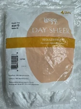 L'eggs Day Sheer Toe Size Q White Reg. Panty Premium Nylons Pantyhose 4 Pair VTG