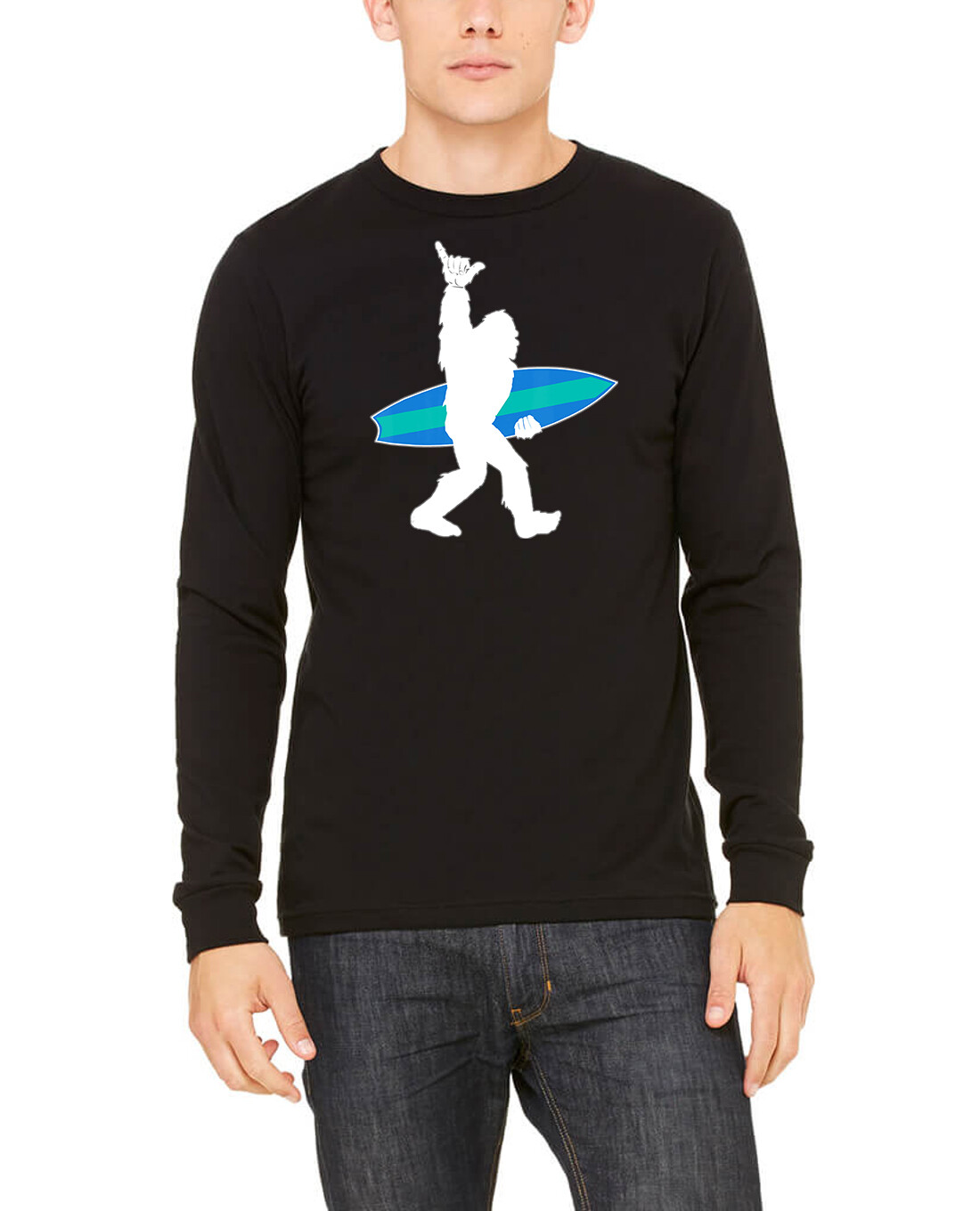 bigfoot surfing shirt