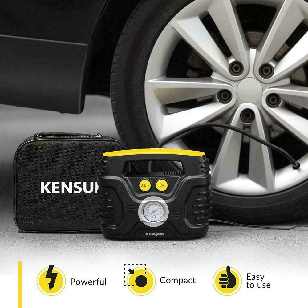 Kensun Portable Air Compressor Pump For Car 12V DC and Home 110V AC   