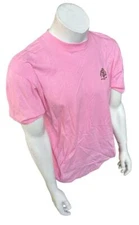 Anvil Men's Mossy Oak Tree Graphic Pink Short Sleeve Shirt Size Large