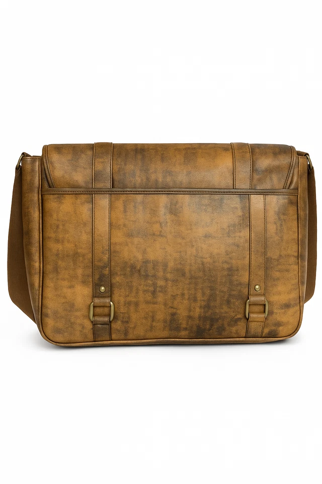 Leather Messenger OiOi Baby Change Travel Carryall diaper Bag - Image 3 of 4