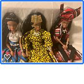 Black Girl Dolls African Princess High Fashion Wavy Brown Hair pants high-heels - Foto 10 di 11