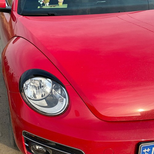 2PCS Headlamp Headlight Eyebrow Eyelids Cover Trim For VW Beetle A5 2012-2018 - Picture 5 of 6