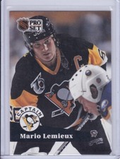 Mario Lemieux Captain 1991 Pro Set Hockey Card 581 Grade MT