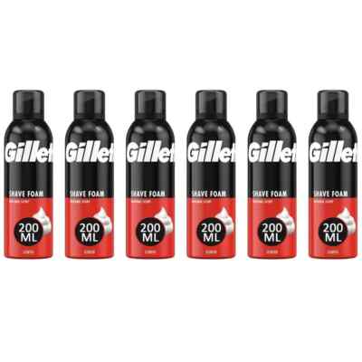Gillette Normal Regular Basic Rasierschaum 200 ml x 6