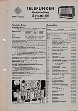 Service Manual-Anleitung für Telefunken Gavotte 55 