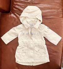 NEW URBAN REPUBLIC Toddler Girls Cargo Jacket Detach-Hood Cotton Denim 18M NWT