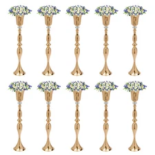 10 Pcs 29.1" Tall Vase Wedding Centerpiece Table Metal Tabletop Flower Stand
