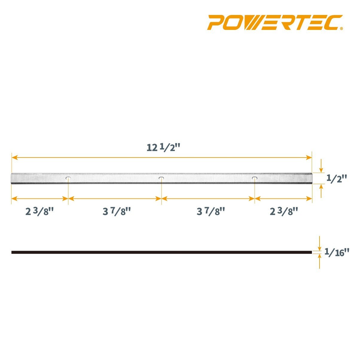 Powertec 12-1/2 Inch Planer Blades For DeWalt DW733 Planer, RPL Woodworking Planer Knives For Dw7332 4pk 12809dd Powertec 12-1/2 Inch Planer Blades For DeWalt DW733 Planer, RPL Woodworking Planer Knives For Dw7332 4pk 12809dd