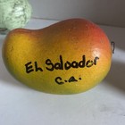 Terracotta Fruit El Salvador C A Banana Mango Apple Orange Set Of 6 Vintage — photo 4