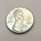 BRILLIANT UNCIRCULATED 1943 STEEL CENT WHEAT CENT WORLD WAR II PENNY