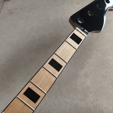 4 string J Bass Guitar Neck part maple block inlay 20 Fret Gloss 34inch