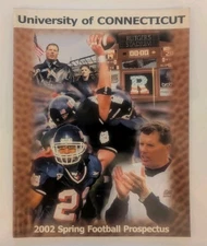 2002 University of Connecticut Huskies Spring Football Prospectus Media Guide