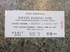 JUNE 20, 1969 SEATTLE PILOTS VS KANSAS CITY KIWANIS GAME TICKET-DH-BOUTON-RARE   — photo 2