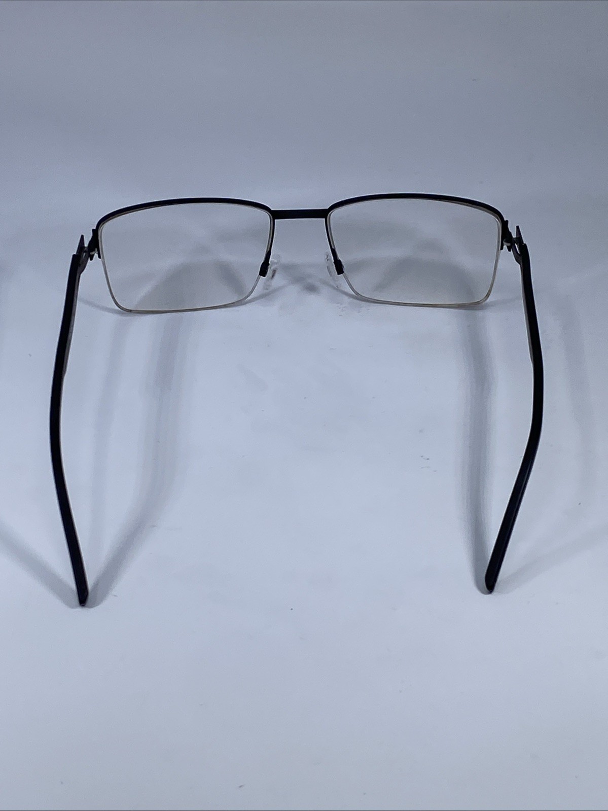 LIGHTEC MOREL FRANCE 2828S Black Matte Half Rimless Eyeglasses Frame 55-18-140