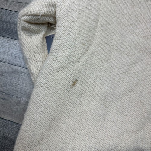 Pachamama Handstrickpullover Wolle Pullover mit durchgehendem Reißverschluss Beige Damen Small - Bild 16 von 17