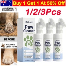 Waterless No-Rinse Paw Cleaner Dry Shampoo Foam with Silicone Brush for Dog Cat