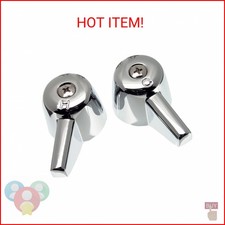 Danco Central Brass Pair of Faucet Handles, Chrome, 80401, 1" H x 1-3/8" Base