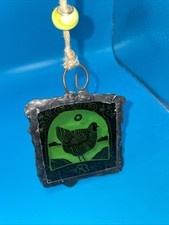 Stained Glass Sun Catcher Bird Chicken Hen, Hanging Ornament, Free Shipping