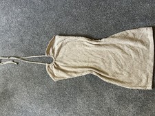 Beige tie up minu dress size small