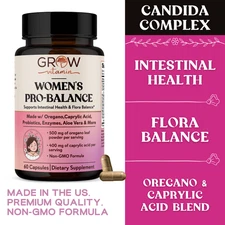 Candida Support Latero  Raw Probiotics Supplement for Women & Men -  60 Ct.