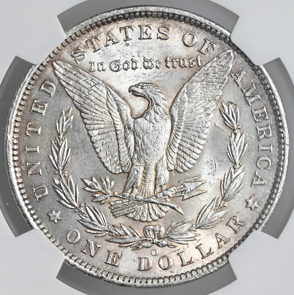 Dólar de plata Morgan 1885-O $1 "como nuevo de Nueva Orleans" NGC MS63 #8675097-016 Foto 3 de 4