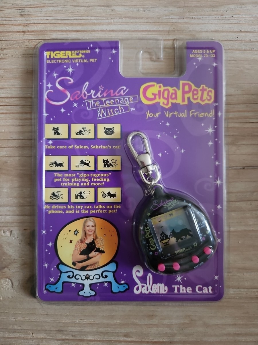 1997 Giga Pet Sabrina Teenage Witch - Salem Black Cat Tiger Toys