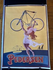 1993 Pedersen Featherweight Bicycle Poster SIGNED David Eccles 23" x 33"!