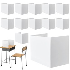 12 PCS Privacy Board Student Desks Folders Dividers Shields 12.6 x 37 Inch White