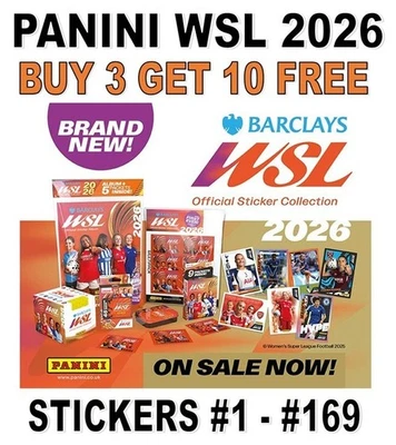PANINI WOMENS SUPER LEAGUE WSL 2026 STICKERS #1 - #169 BUY 3 GET 10 FREE