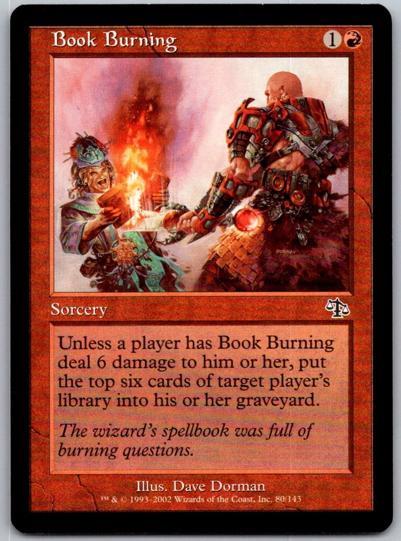 Book Burning 80 Common Judgment Magic: The Gathering Lightly Played