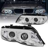 Angel Eyes D2S Xenon Scheinwerfer Set Chrom FüR BMW X5 E53 11/2003–2006