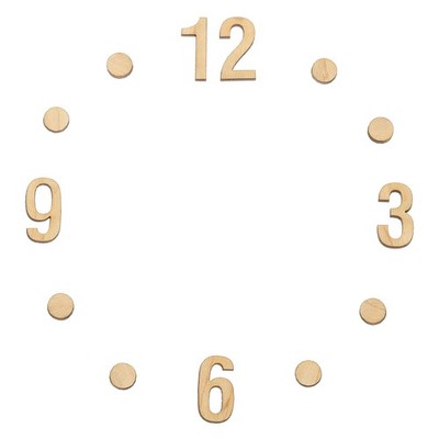 Wooden Clock Numbers Kit, Clock Accessories for DIY, Arabic Numeral